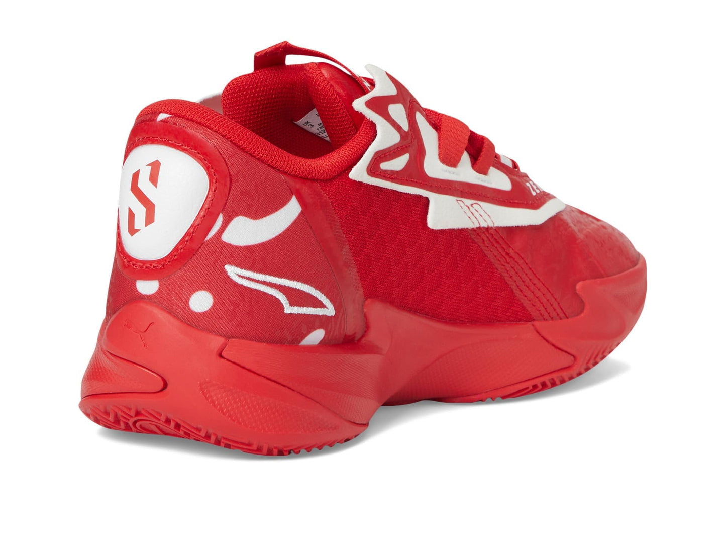 PUMA Scoot Zeros Basketball Shoes (Big Kid) Sneaker, for All Time Red/White, 7 US Unisex