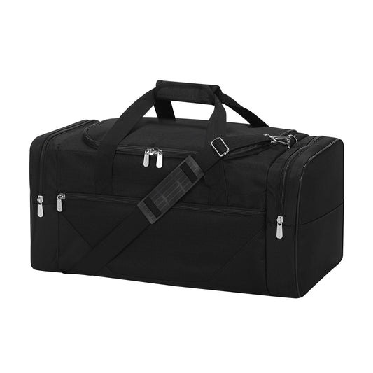 LONALIA Gym Bag Sport Duffle Bag for Men - 21 in Weekender Travel Bag with Trolley Sleeve (Black)