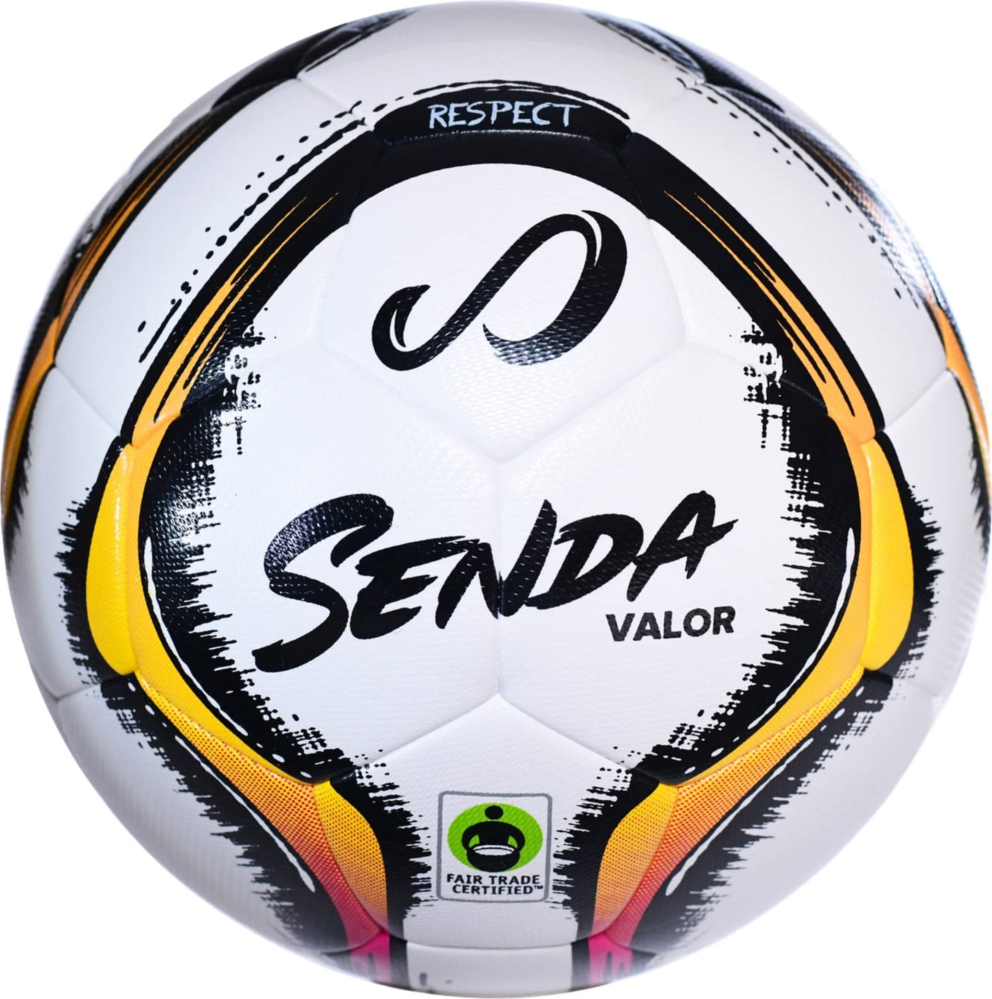 SENDA Valor Premium Match Soccer Ball, Fair Trade Certified, Fuchsia/Light Orange, Size 5 (Ages 13 & Up)
