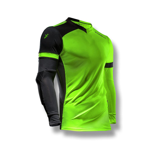 Storelli ExoShield Gladiator Goalkeeper Jersey, High-Impact Protection, Sweat-Wicking, Breathable Athletic Shirt for Soccer & Heavy-Duty Sports, Green,Youth Small