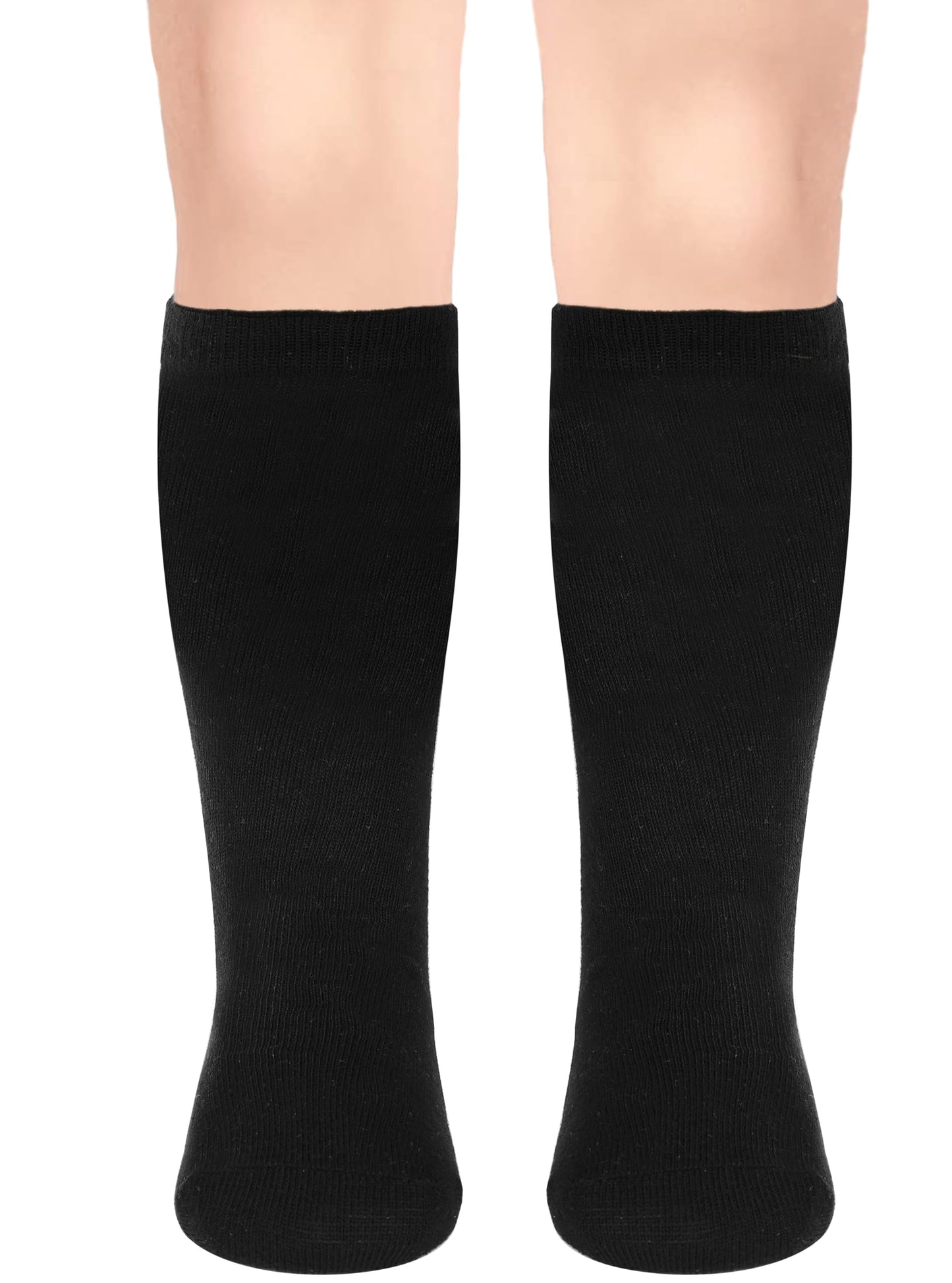 ENBAOHUI Toddler Soccer Socks Kids Tube Socks Girls Boys Knee High Sock Black/White/Blue/A-Grey/A-Black 4-7T