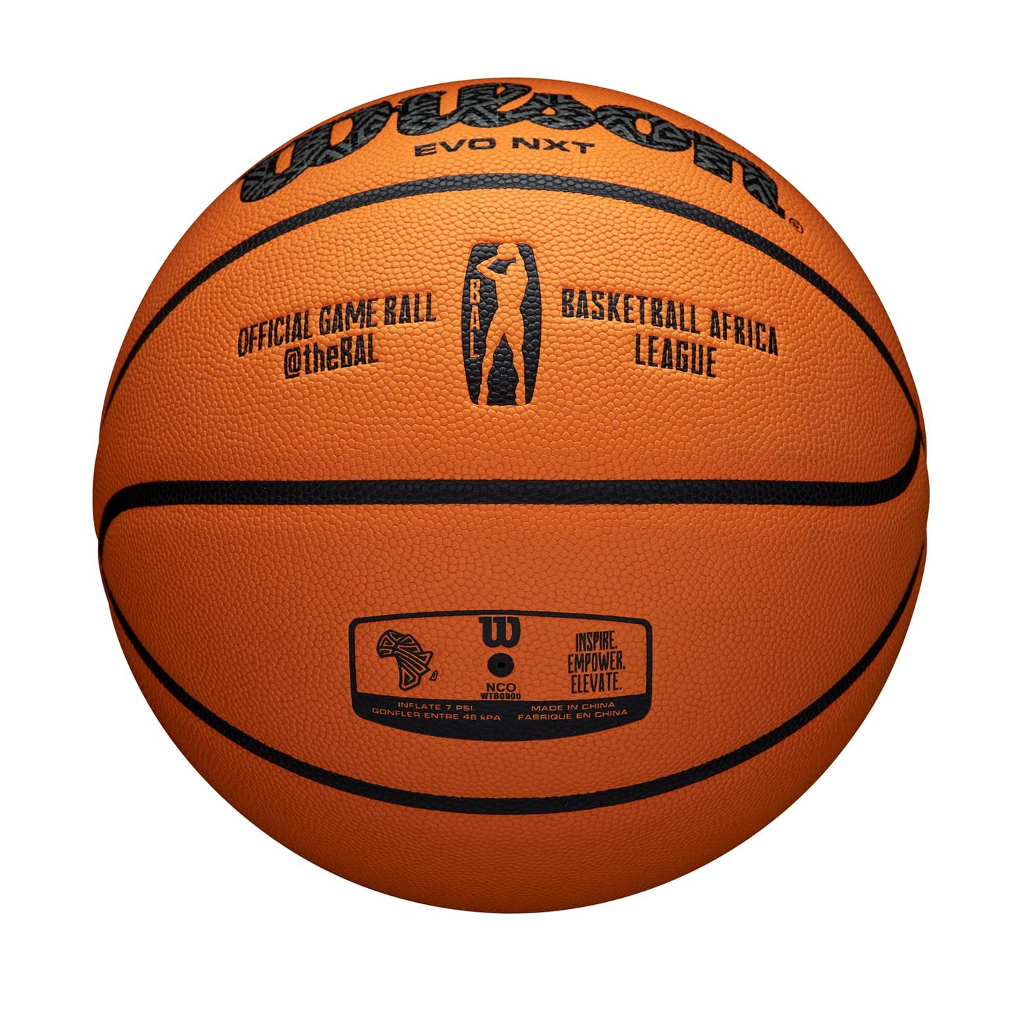 Wilson Basketball EVO NXT Africa League, Blended Leather, Indoor-Basketball, Orange