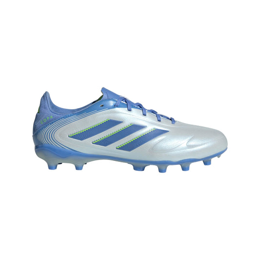 adidas Copa Pure 3 League Firm Multi Ground Sneaker, Halo Blue/Blue Fusion/Lucid Lemon, 1 US Unisex Little Kid