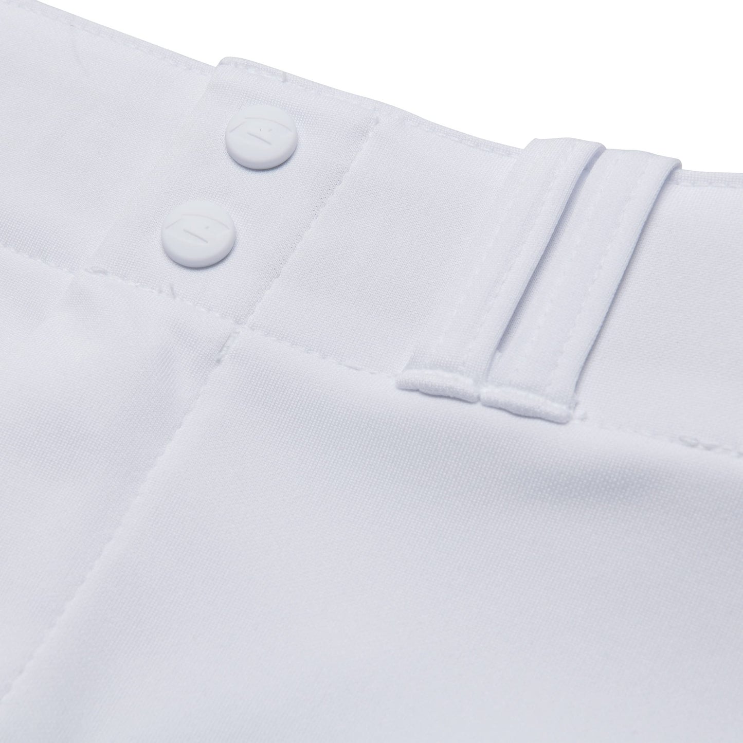 Champro Traditional Fit Triple Crown Classic Baseball Pants with Contrast-Color Braid Piping and Reinforced Sliding Areas, White, Scarlet Pipe, Medium