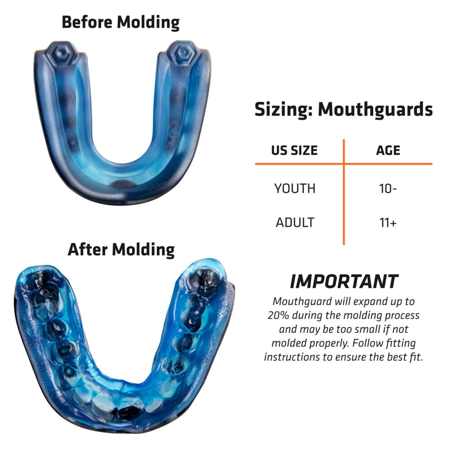 Shock Doctor Mouth Guard Sports, Hockey, Lacrosse, Baseball, Wrestling Moutguard, Gel Max Heavy Duty Protection & Custom Fit, Football Mouth Guard with Strap, Adult & Youth Mouthguard