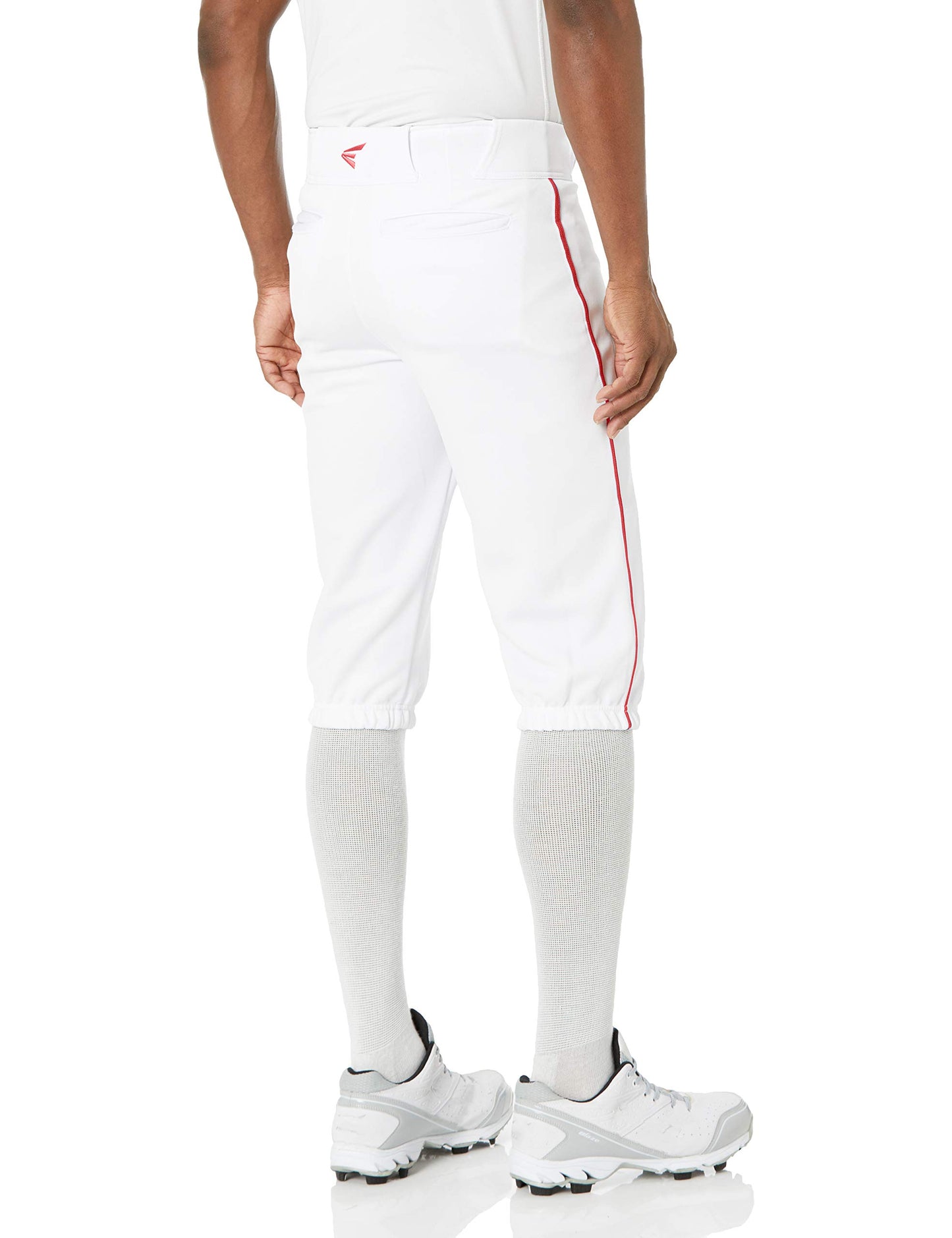 EASTON PRO+ KNICKER Baseball Pant | 2020 | Adult | XLarge | White Red | Scotchgard Stain Release + Moisture Wicking White/Red, X-Large