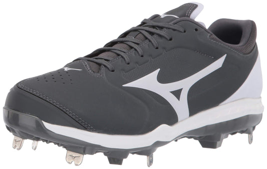 Mizuno womens Cleat Softball Shoe, Grey-white, 8 US