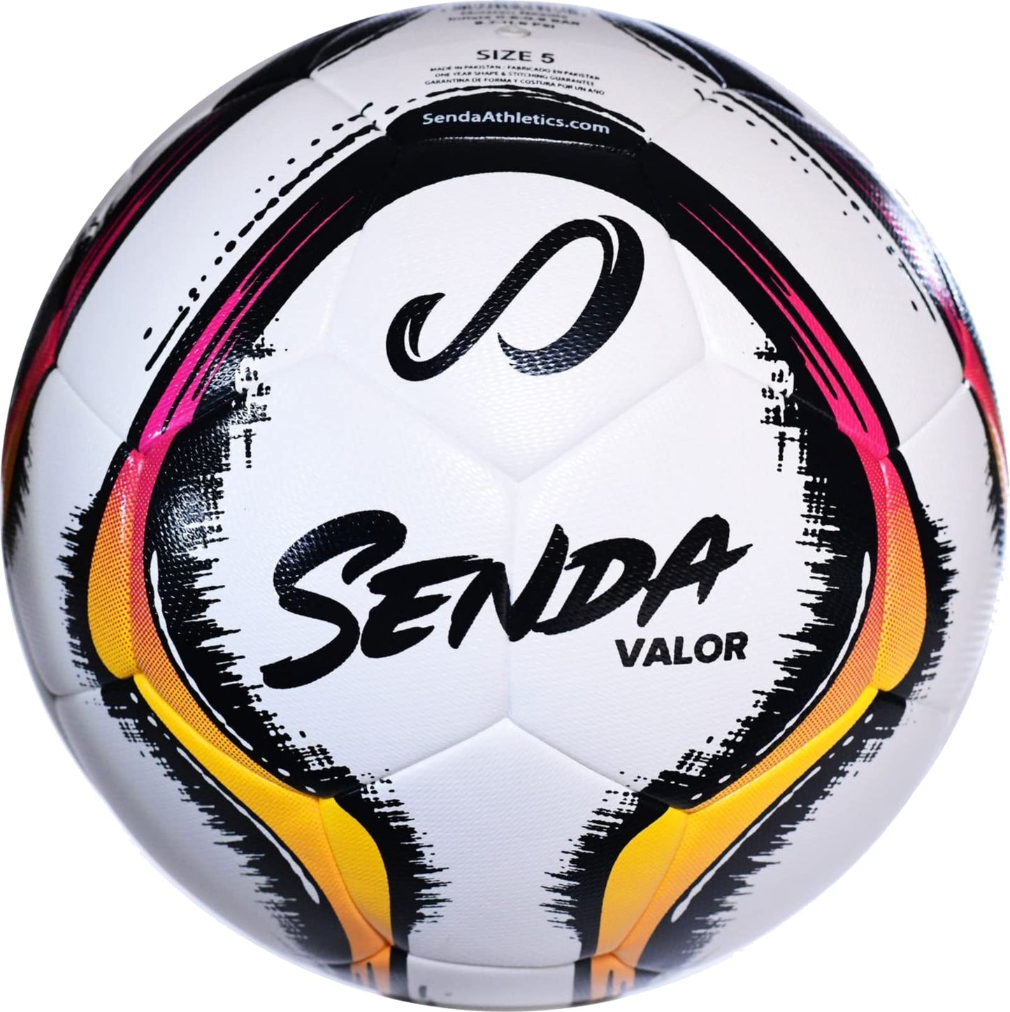 SENDA Valor Premium Match Soccer Ball, Fair Trade Certified, Fuchsia/Light Orange, Size 5 (Ages 13 & Up)