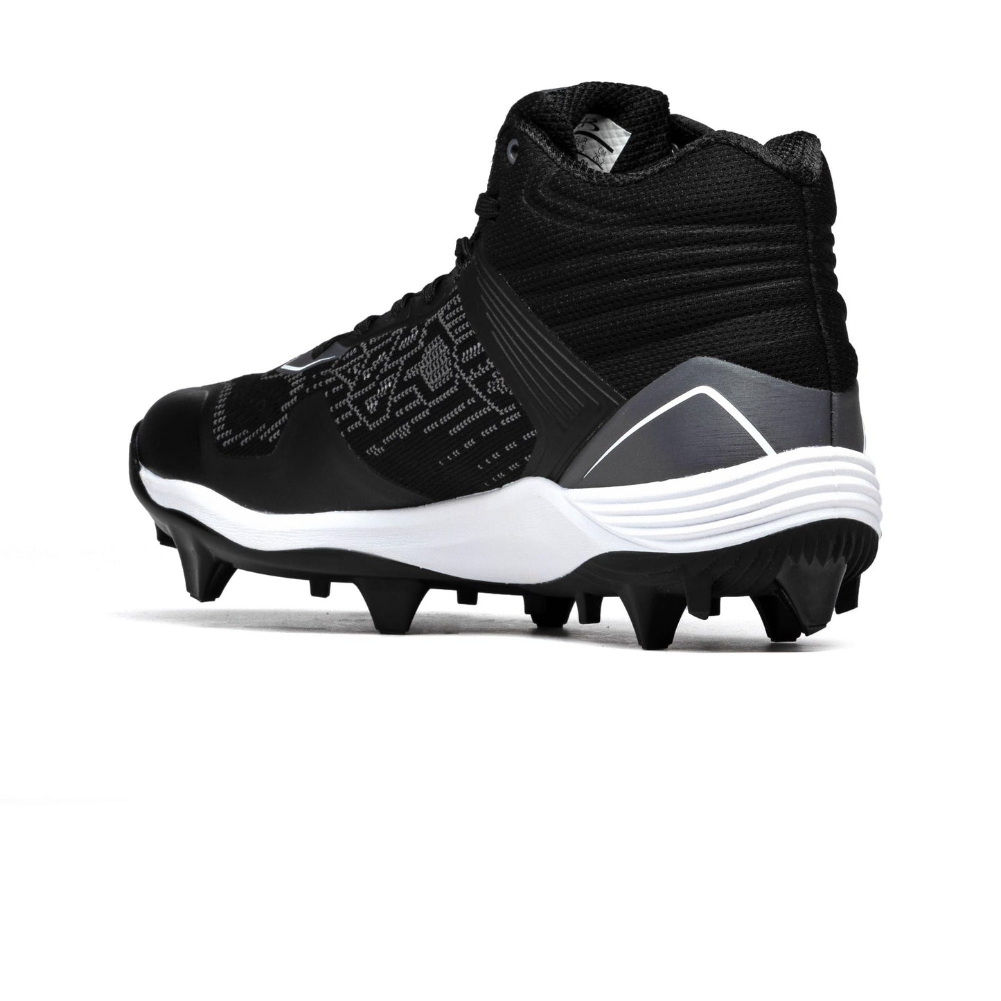 Boombah Viper Pureknit Men's Molded Molded Cleat Mid - Status - Black/Charcoal - Size 10.5
