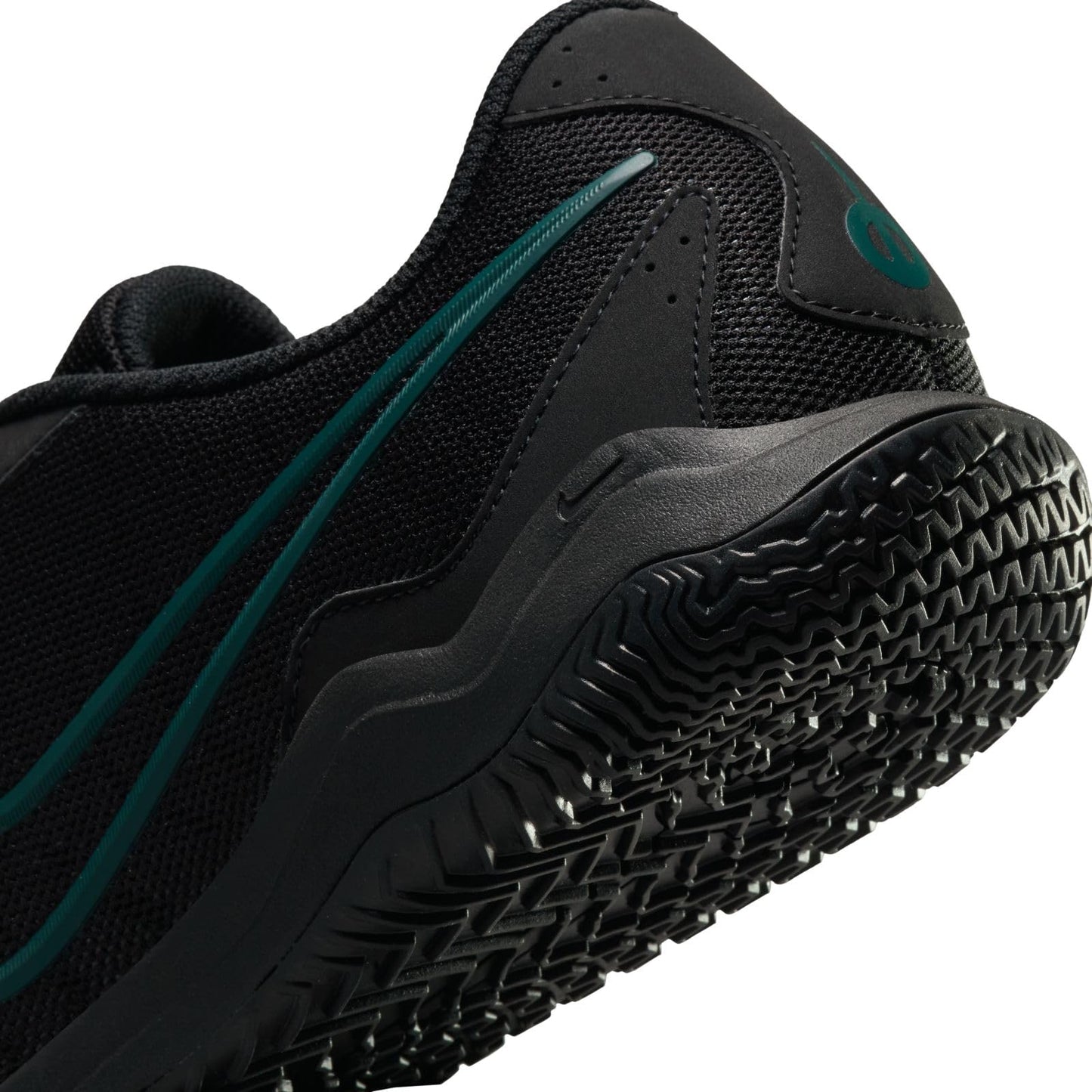 Nike Tiempo Legend 10 Academy Indoor/Court Low-Top Soccer Shoes (DV4341-002, Black/Deep Jungle/Black) Size 10.5