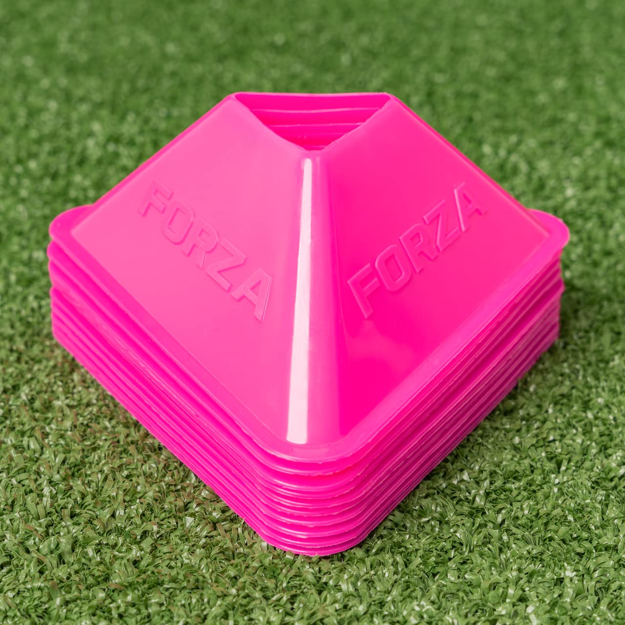 FORZA 2-Inch Mini Tri Training Cones | 40 Pack | Drills & Training | Multi Sport Use - Soccer, Hockey, Football Training | with Carry Strap