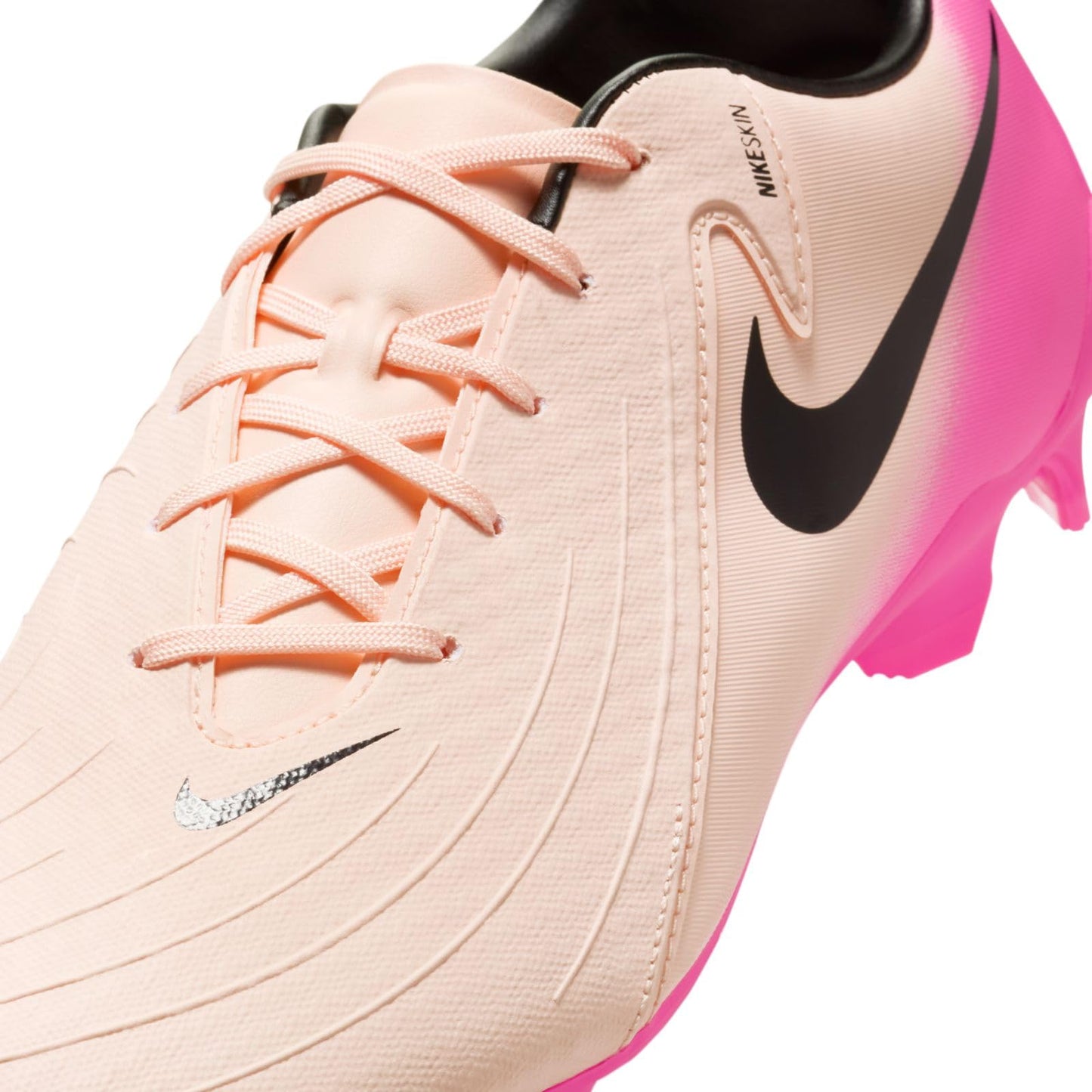 Nike Phantom GX 2 Academy MG Low-Top Soccer Cleats (FD6723-800, Crimson Tint/Pink Blast/Black) Size 7.5