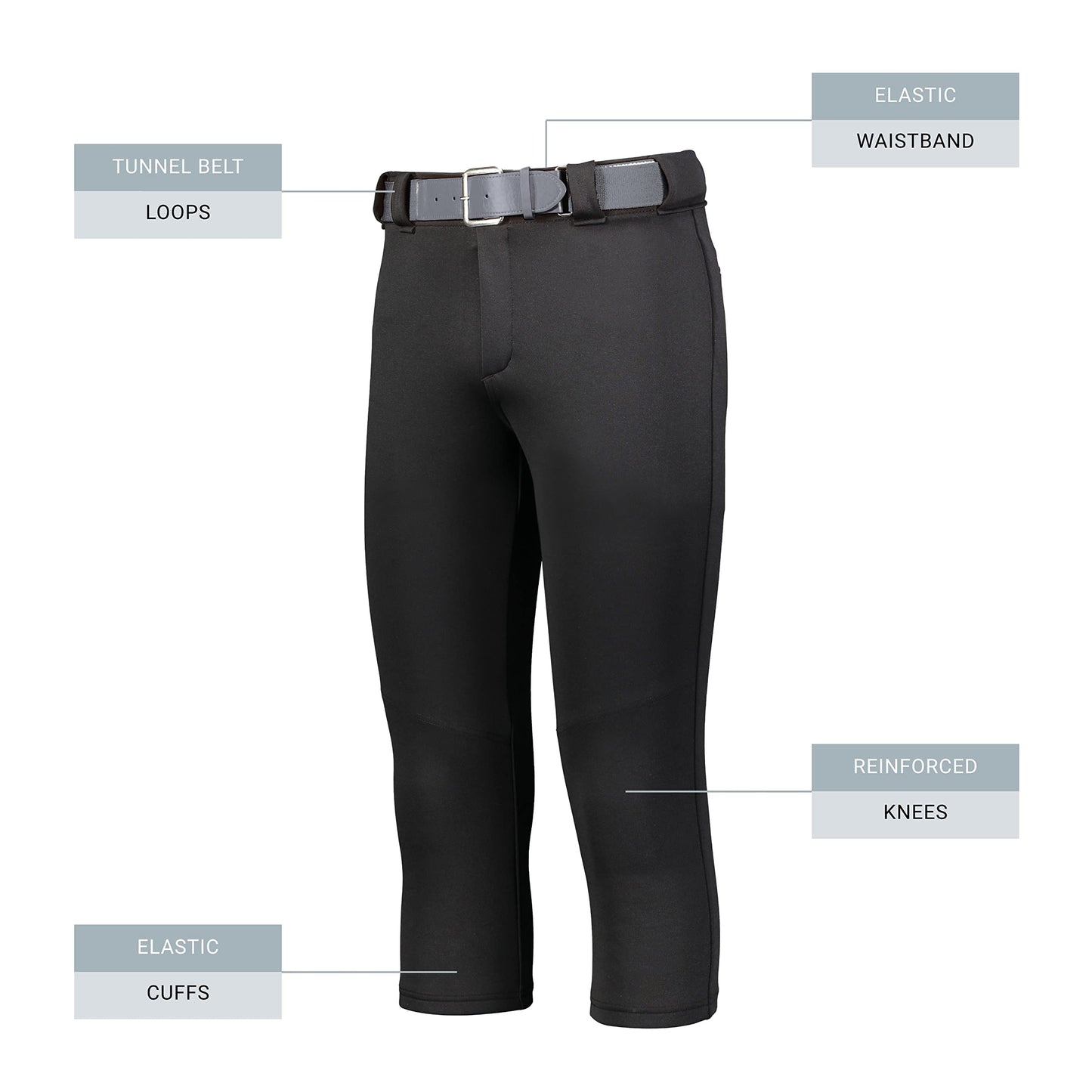 Augusta Sportswear Womens Slide-flex Softball - Belted, Pockets, Mid Rise Baseball For Comfort & Style Pants, Black, 3X-Large US