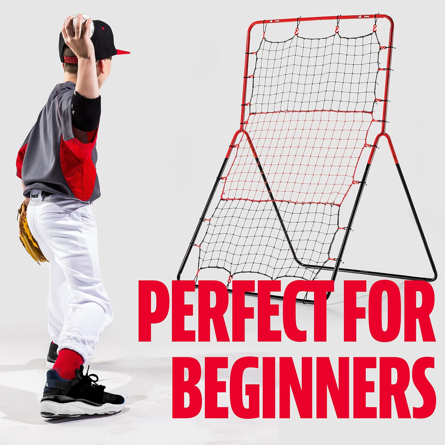 Franklin Sports Baseball Rebounder Net - 3-Way Baseball + Softball Pitchback Net + Fielding Trainer - Bounce Back Net