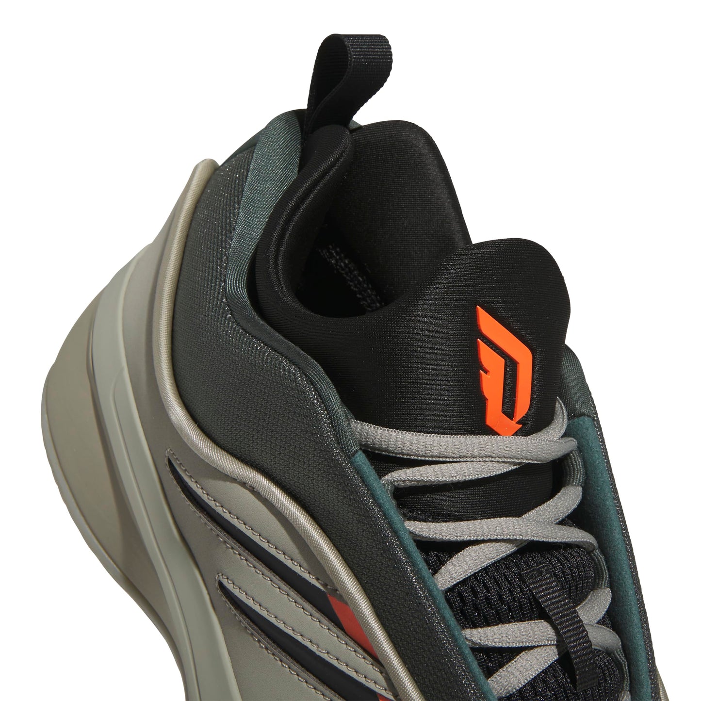 adidas Unisex Dame 9 Basketball Sneaker, Silver Pebble/Ivy/Impact Orange, 6 US Men