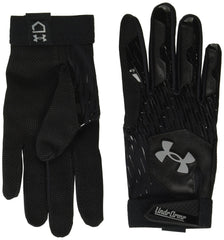 Under Armour Men's Clean Up Baseball Gloves, (004) Black/Black/Steel, Medium