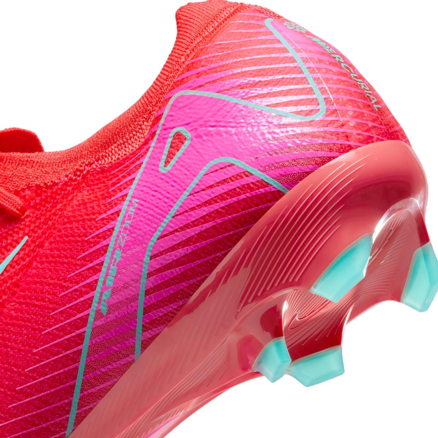 Nike Mercurial Vapor 16 Pro FG Low-Top Soccer Cleats (FQ8685-800, Ember Glow/Aurora Green) Size 8