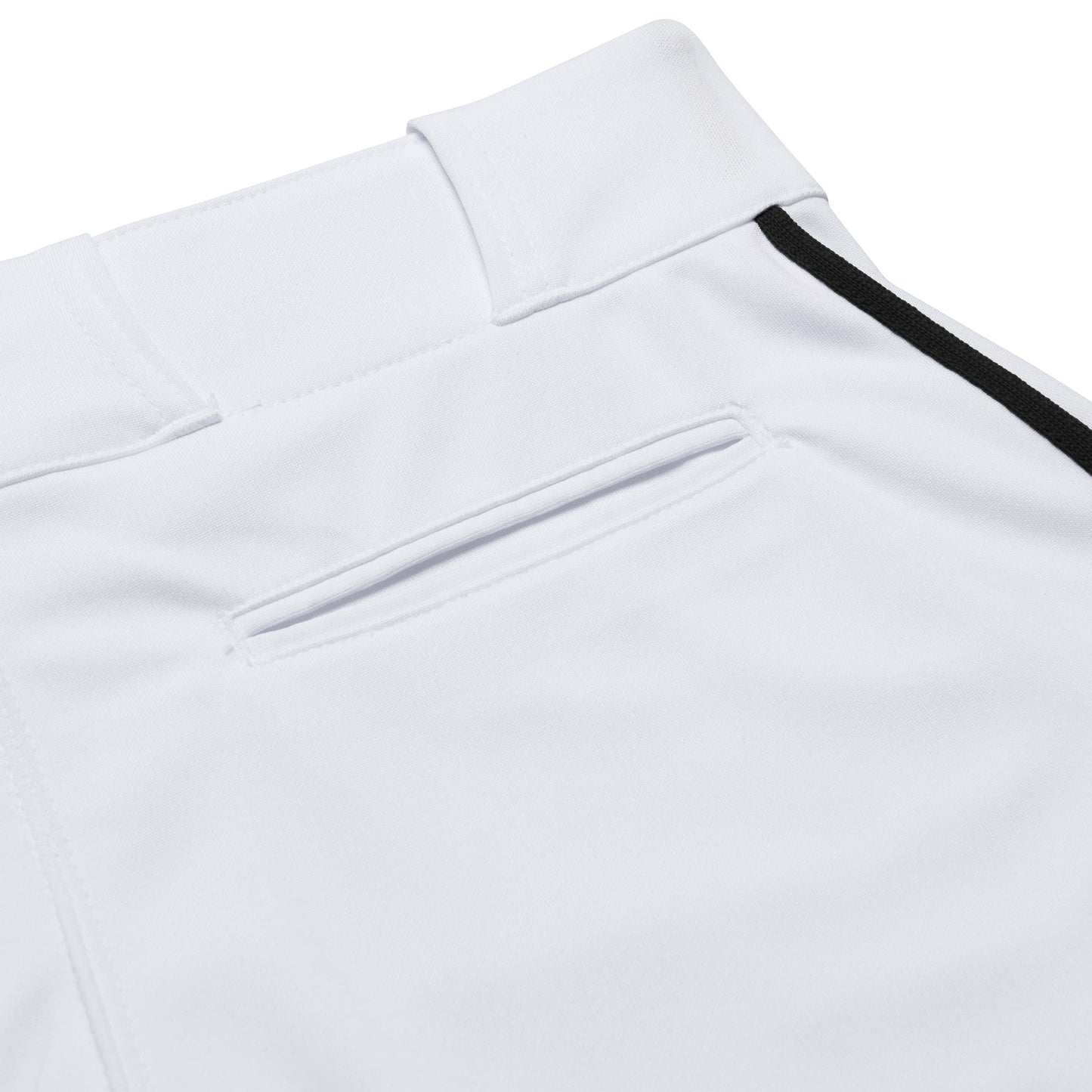 CHAMPRO Boys' Crown Open Bottom Youth Baseball Pants, White, Black Pipe, Medium