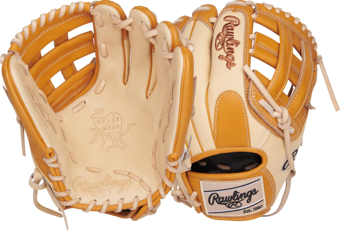 Rawlings | Heart of The Hide Series Baseball Glove | 11.75' | RHT | Speedshell - Pro H Web | Camel/Tan