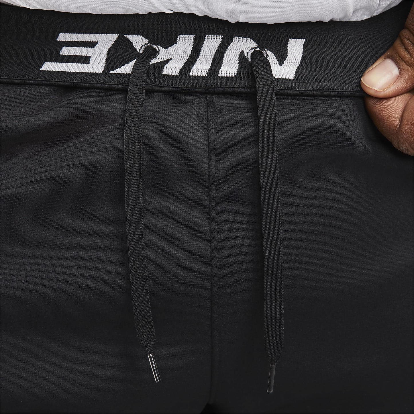 Nike Men's Therma Open Hem Fitness Pants, Black/Black/White