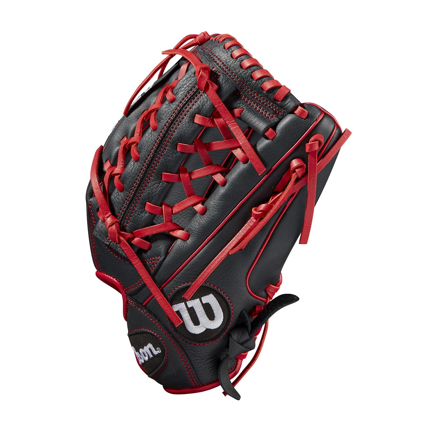 Wilson 2022 A700 12" Outfield Baseball Glove - Black/Red, Right Hand Throw