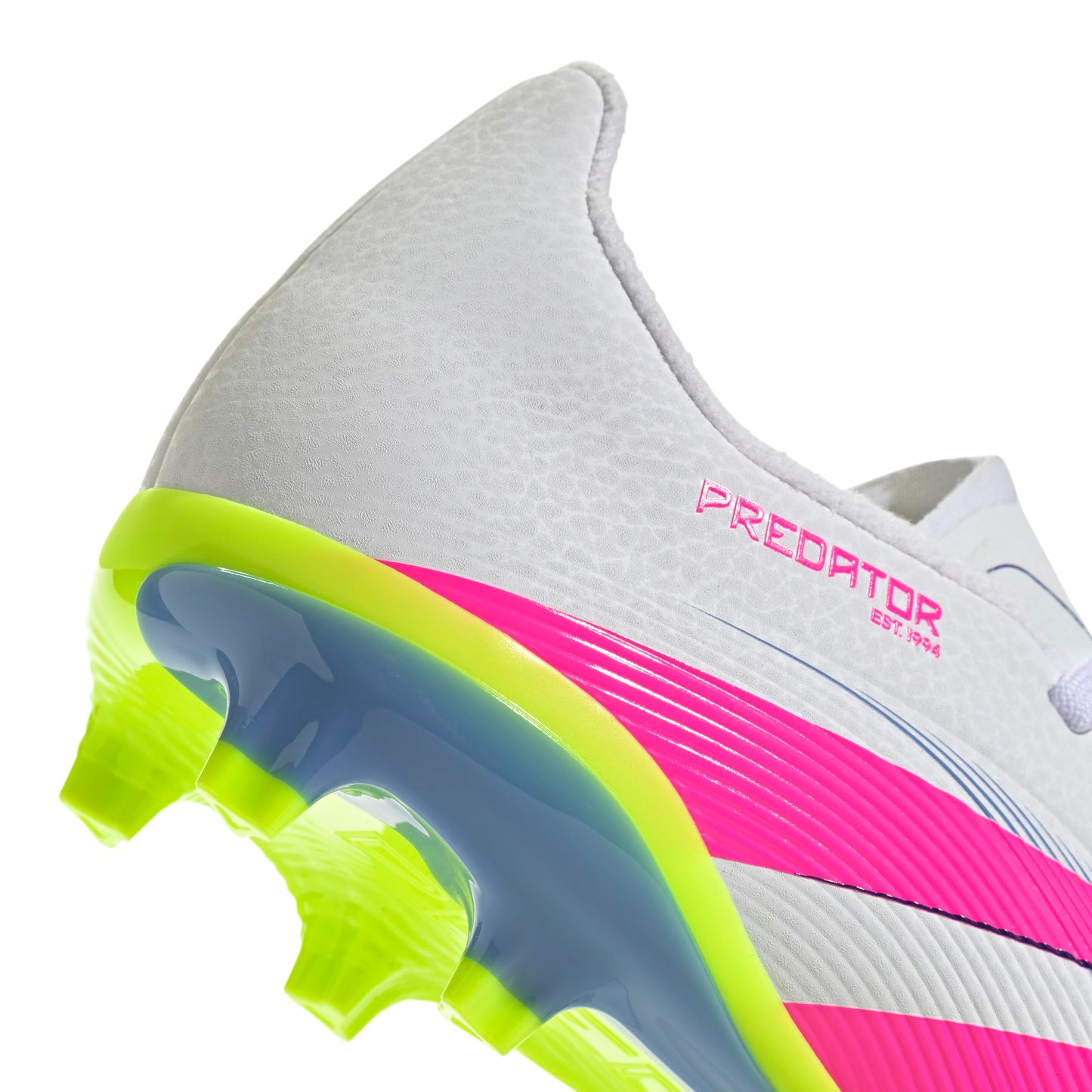adidas League Predator Firm Multi Ground Soccer Cleats (Little Big Kid) Sneaker, White/Lucid Pink/Lucid Lemon, 13 US Unisex