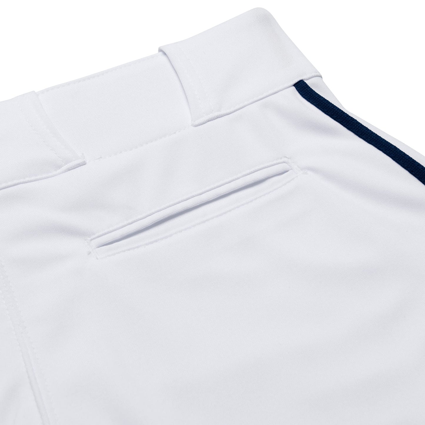 Champro Standard Triple Crown Open Bottom Adult Baseball Pants, White, Navy Pipe, Medium