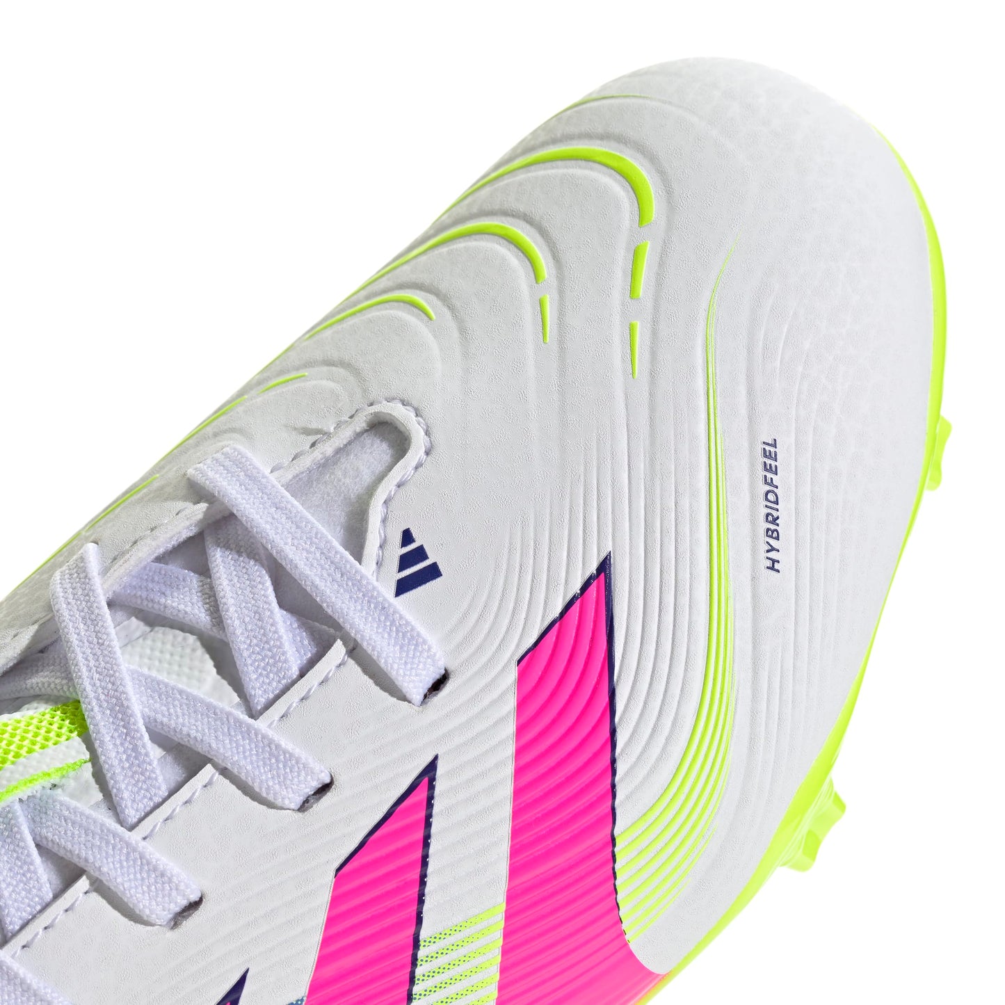 adidas League Predator Firm Multi Ground Soccer Cleats (Little Big Kid) Sneaker, White/Lucid Pink/Lucid Lemon, 13 US Unisex