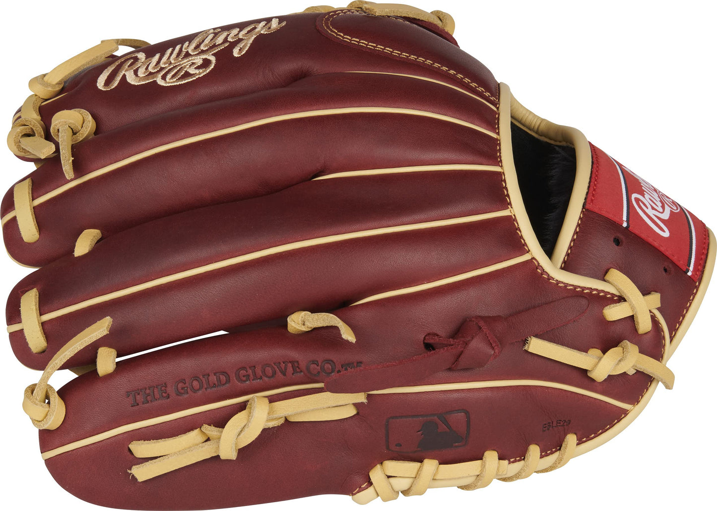 Rawlings | SANDLOT Baseball Glove | Left Hand Throw | 11.75" - Modified Trap-Eze Web, 11.75 inch - Trapeze Web - Burgundy