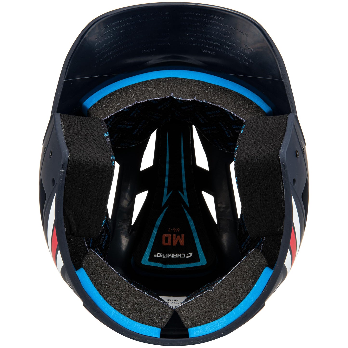 CHAMPRO HX Legend Baseball Batting Helmet, Large, Scarlet, White, Royal