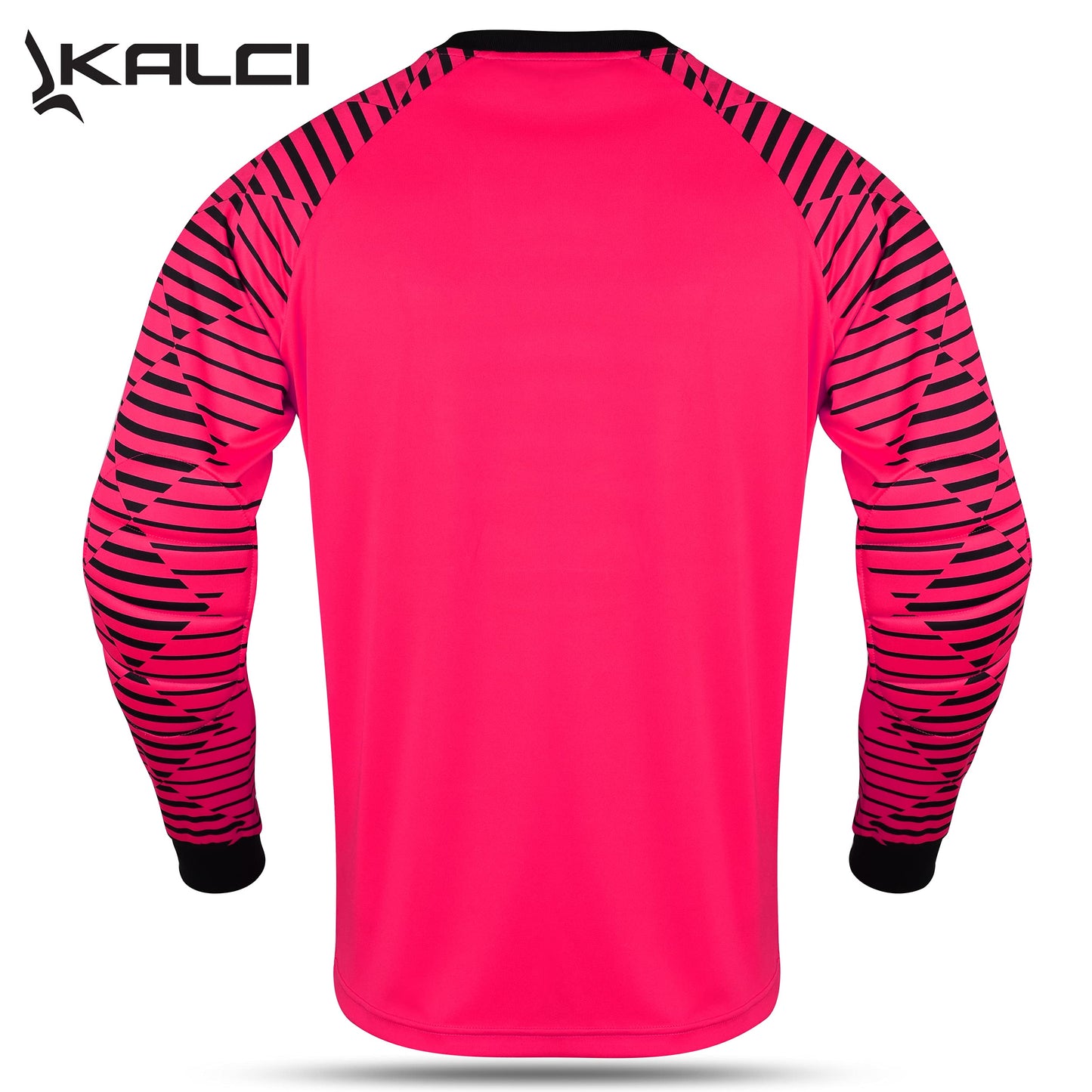 Kalci Soccer Goalie Jersey Padded Football Shirt for Adult/Kids Long Sleeve Football Padded Shirt Mens Goalkeeper Jersey Pink-AL