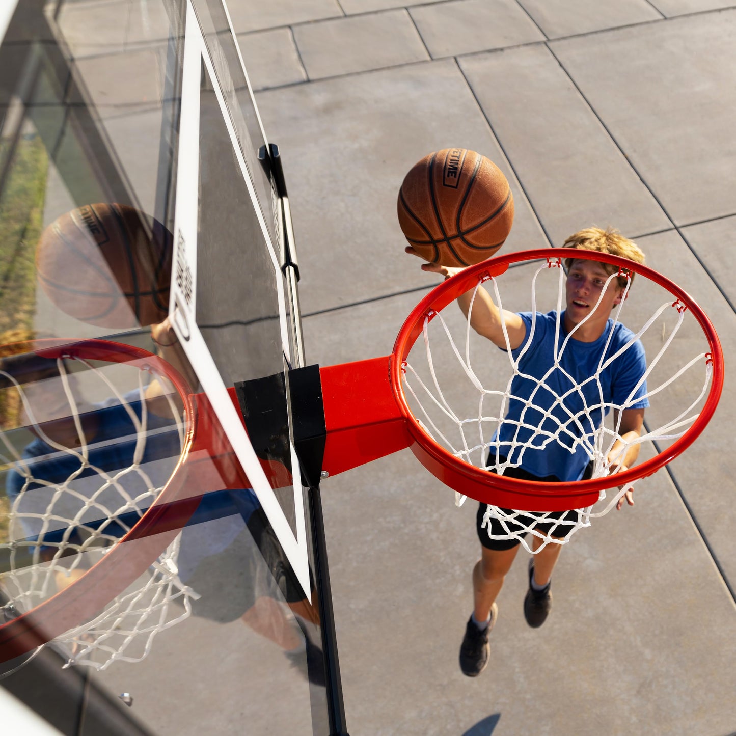 Lifetime Adjustable Portable Basketball Hoop, 54-Inch Steel-Framed Polycarbonate Backboard