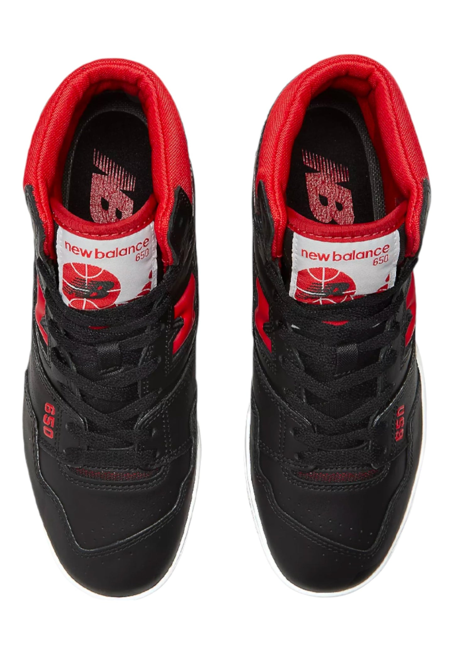 New Balance Mens 650 Lace Up Basketball Sneakers Black/Red/White
