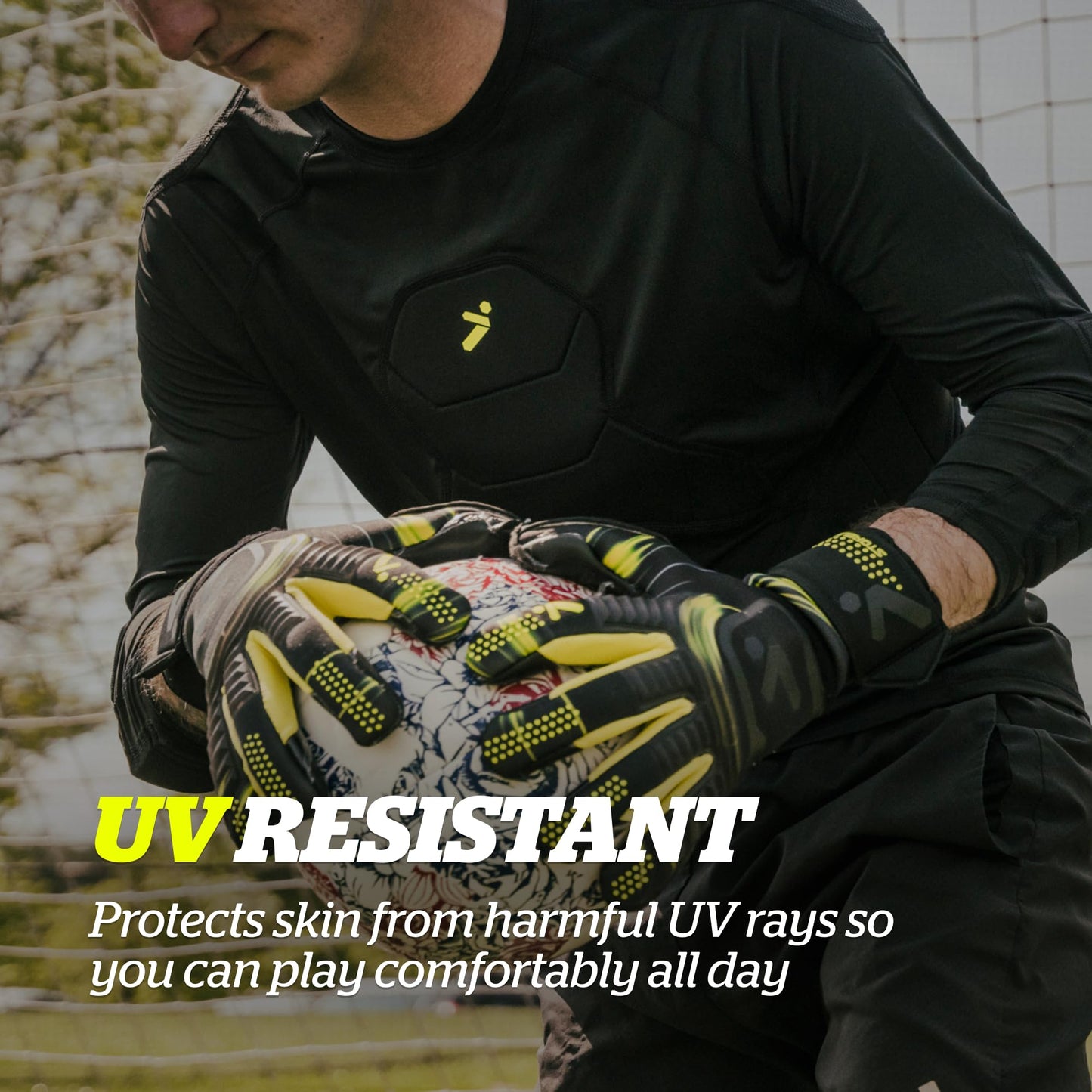 Storelli BodyShield Goalkeeper 3/4 Undershirt, Compression Shirt, Sports Accessories, Goalie Shirt, Turf Protection, Lightweight, UV Resistant, Sweat Wicking, Standard, Extra Large Black