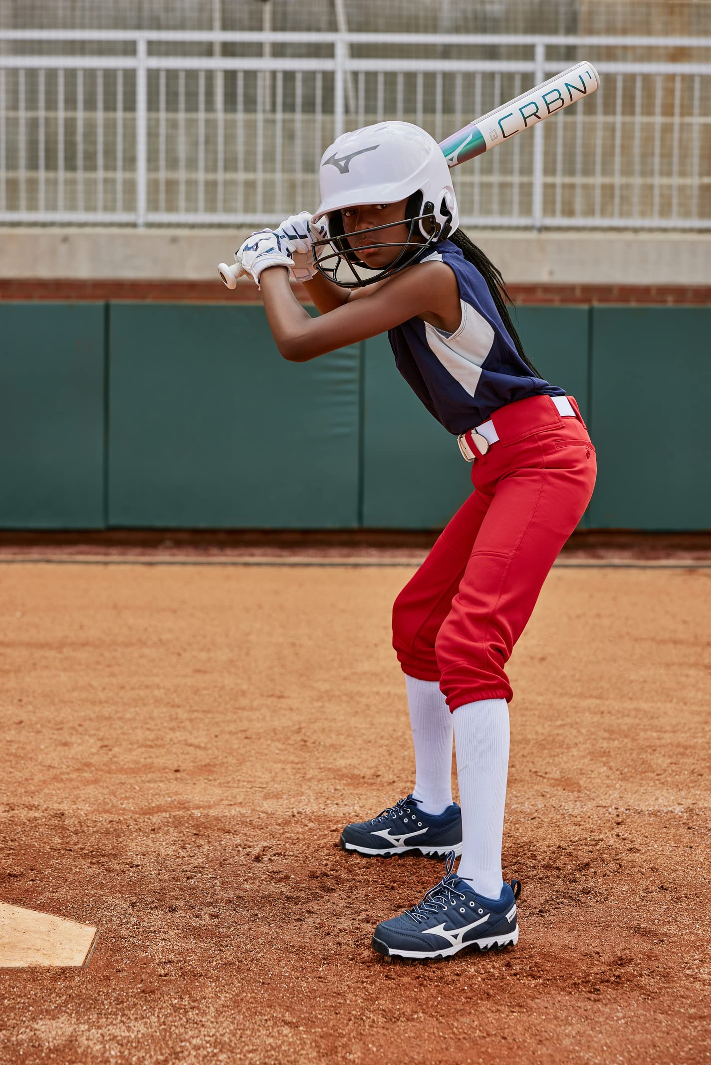 Mizuno Adult Women's Belted Low Rise Fastpitch Softball Pant, Red, Medium