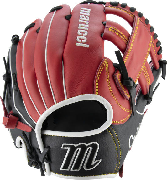 MARUCCI Caddo Series V2 Baseball Glove, 11.00" Single Post, Right Hand Throw, RED/Black