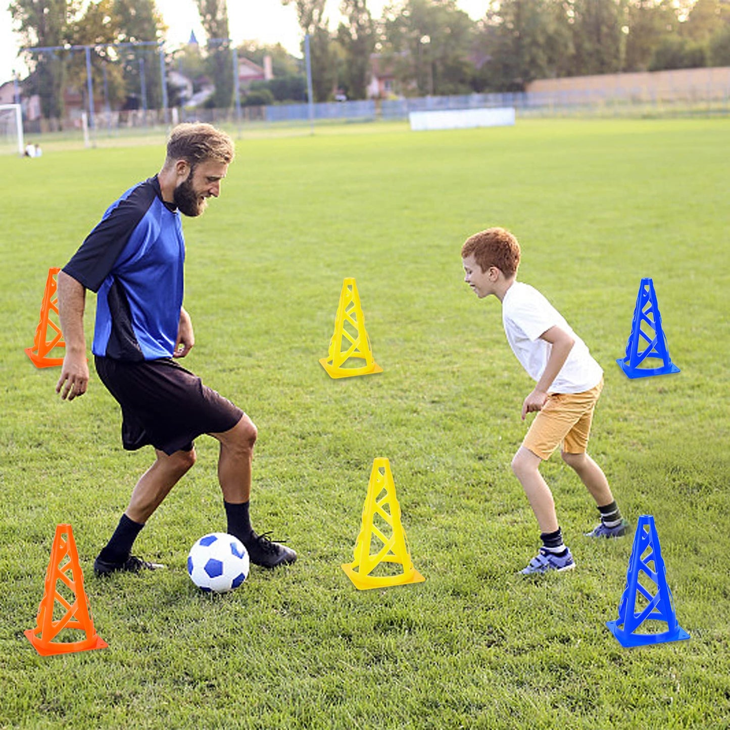 ZEAYEA 30 Pack Agility Training Sport Cone, 9 Inches Soccer Cones with Carry Bag, Basketball Training Cones for Soccer Football Basketball Speed Grab Drills and Training