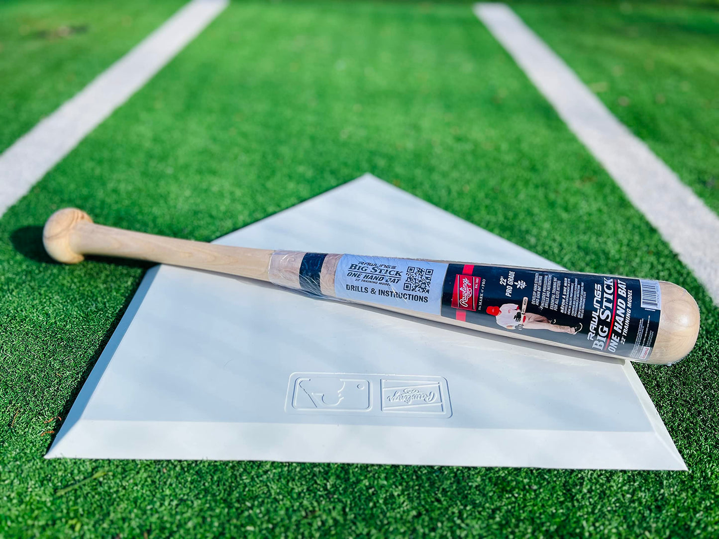 Rawlings | BIG STICK One Hand Training Bat | Baseball / Softball | 22” Pro Grade Ash