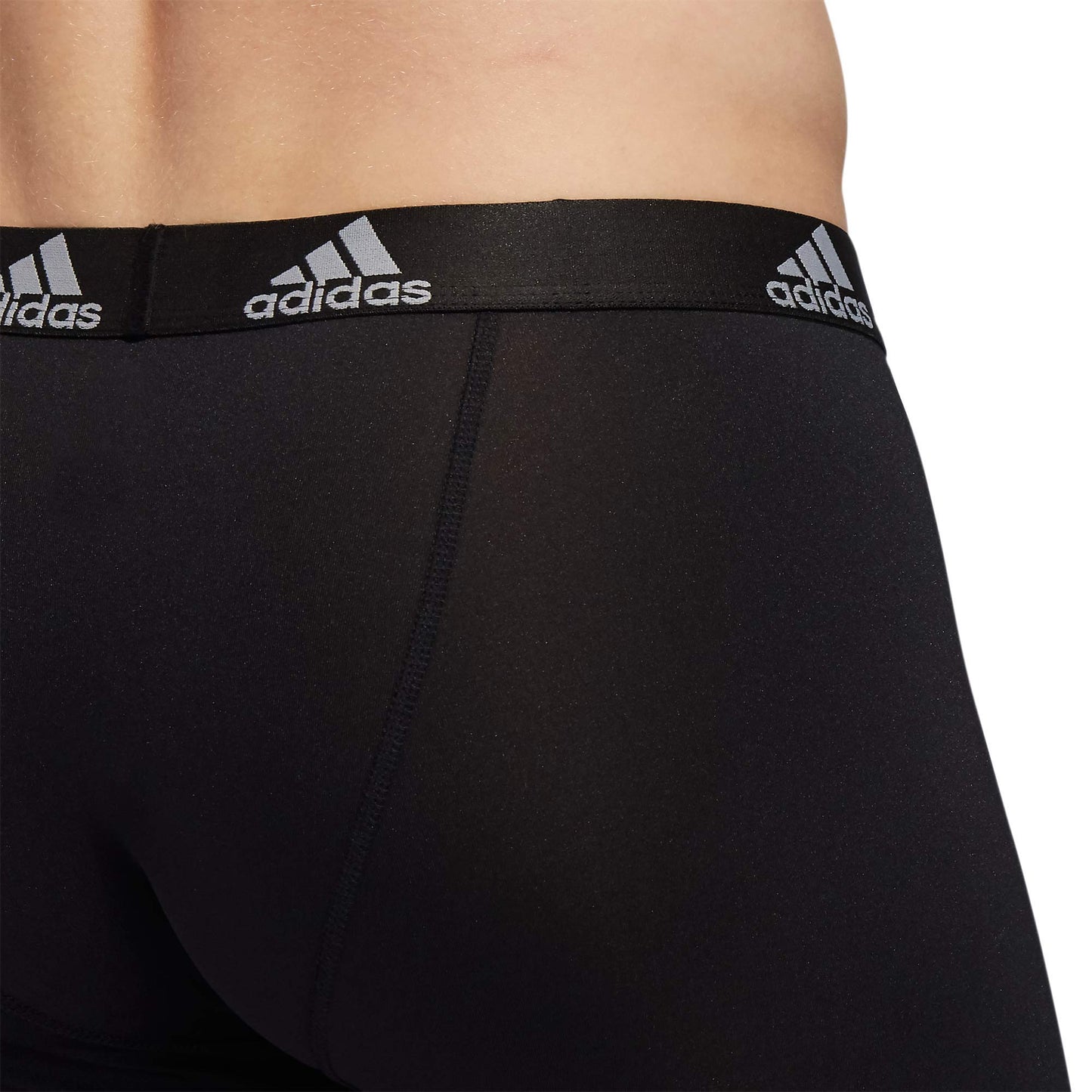adidas 3-Pack Brief, Boxer Briefs-3-Pack Long Men's Underwear Pack, Black/Light Onix Grey/Performance, Small