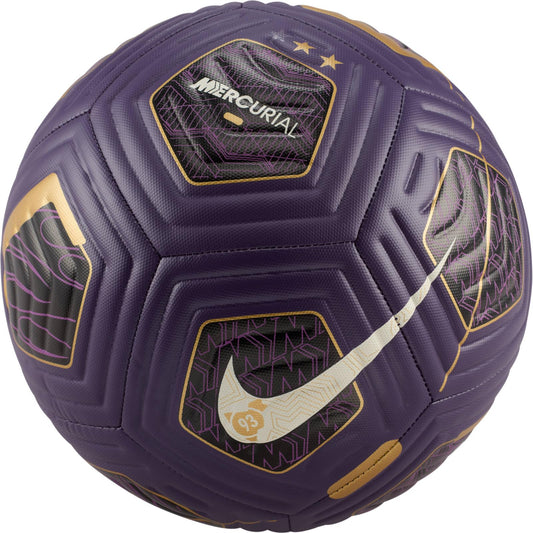 Nike Kylian Mbappé Academy Soccer Ball, Grand Purple/Black/MTLC Gold Coin/White, HJ7028-585, 5