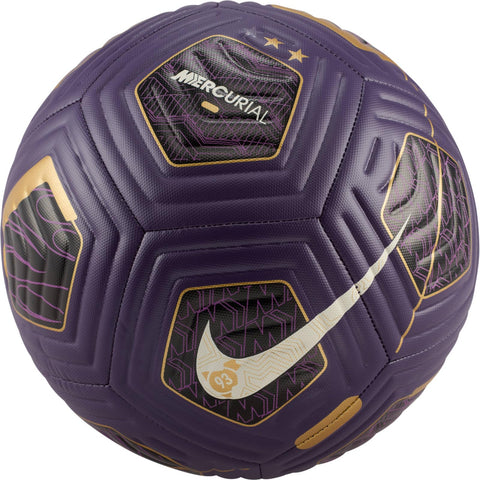 Nike Kylian Mbappé Academy Soccer Ball, Grand Purple/Black/MTLC Gold Coin/White, HJ7028-585, 5