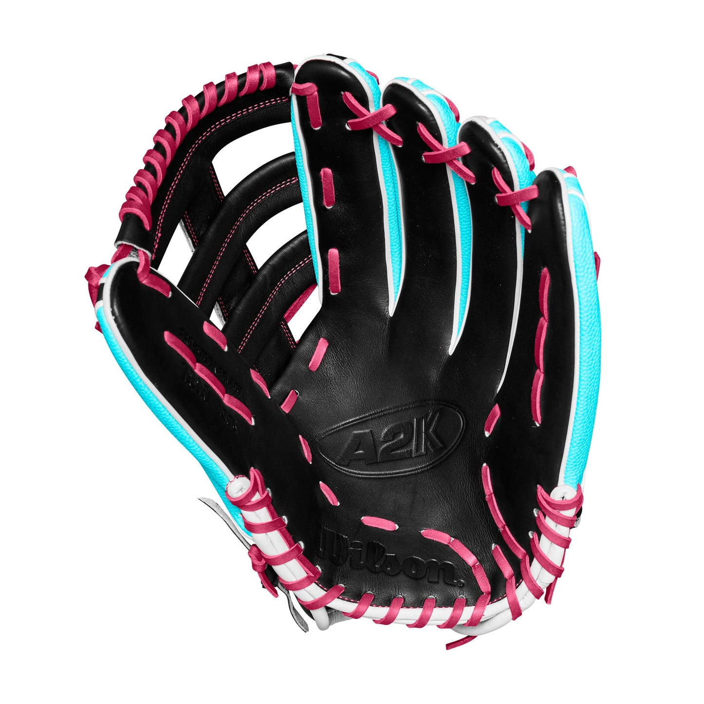 Wilson Winter 2024 A2K 1810SS 12.75" Outfield Baseball Glove - Seafoam/Black/Flamingo, Right Hand Throw