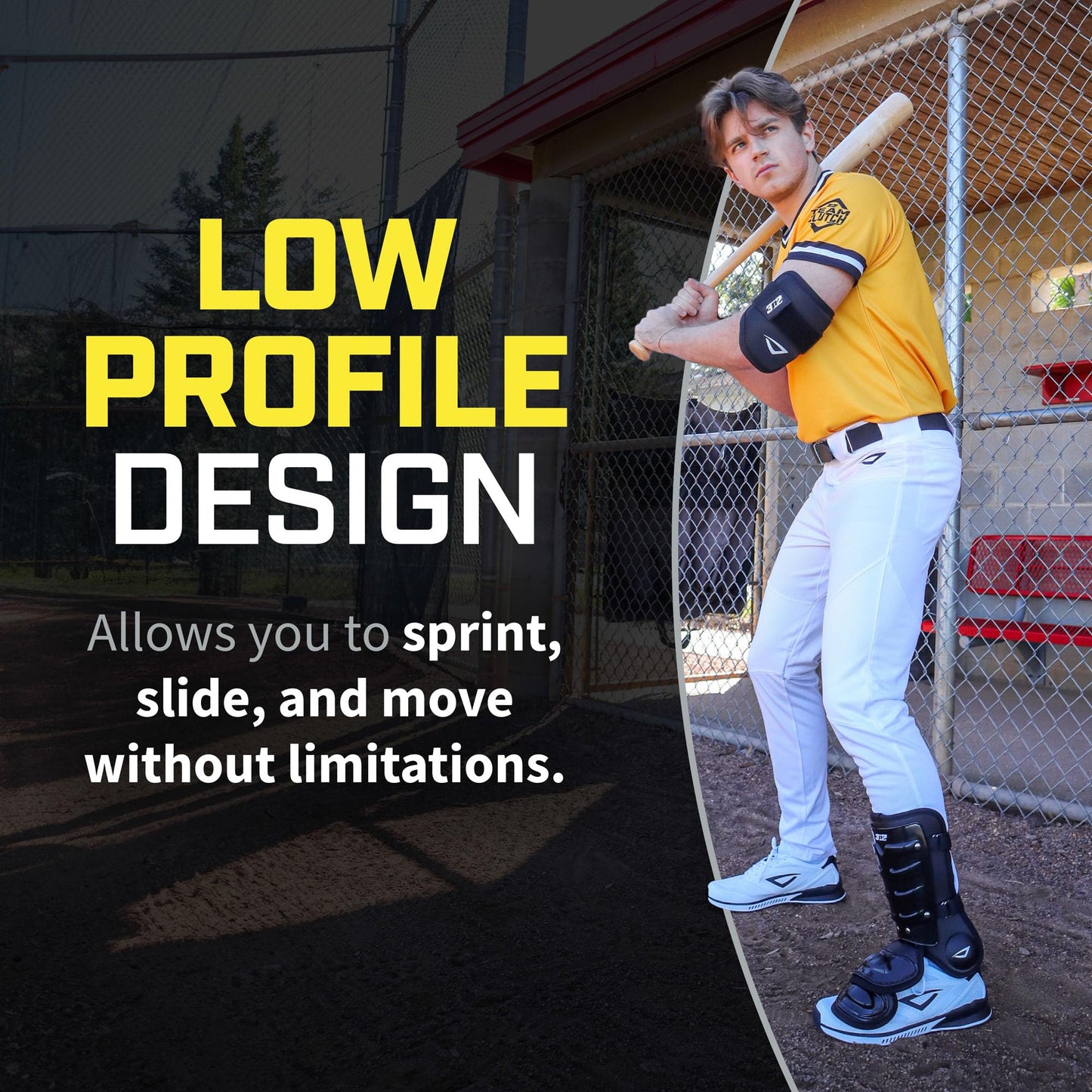 3N2 Batters Pro Clutch Leg Guard for Baseball or Fastpitch Softball, Fully Adjustable Shin, Ankle and Foot Protection, Quick-Release Buckles - Ambidextrous - Royal