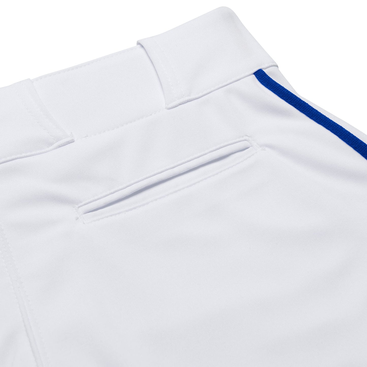 Champro Traditional Fit Triple Crown Classic Baseball Pants with Contrast-Color Braid Piping and Reinforced Sliding Areas, White, Royal Pipe, Large