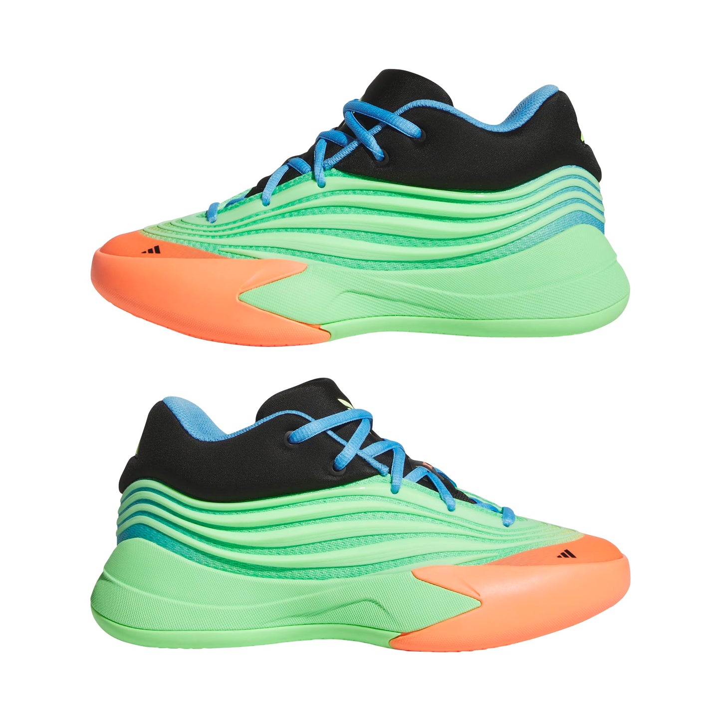 adidas Dame X Basketball Sneaker, Lime Burst/Signal Coral/Blue Burst, 6 US Unisex Big Kid