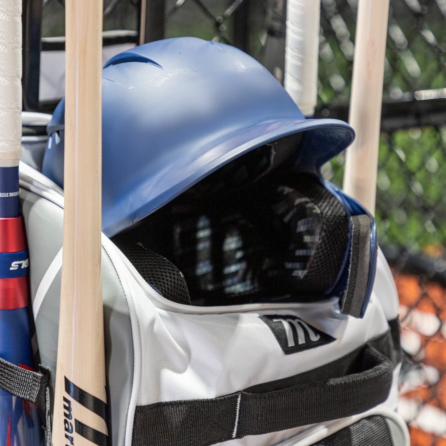 MARUCCI Convoy Wheeled Baseball BAT Pack White/Gray
