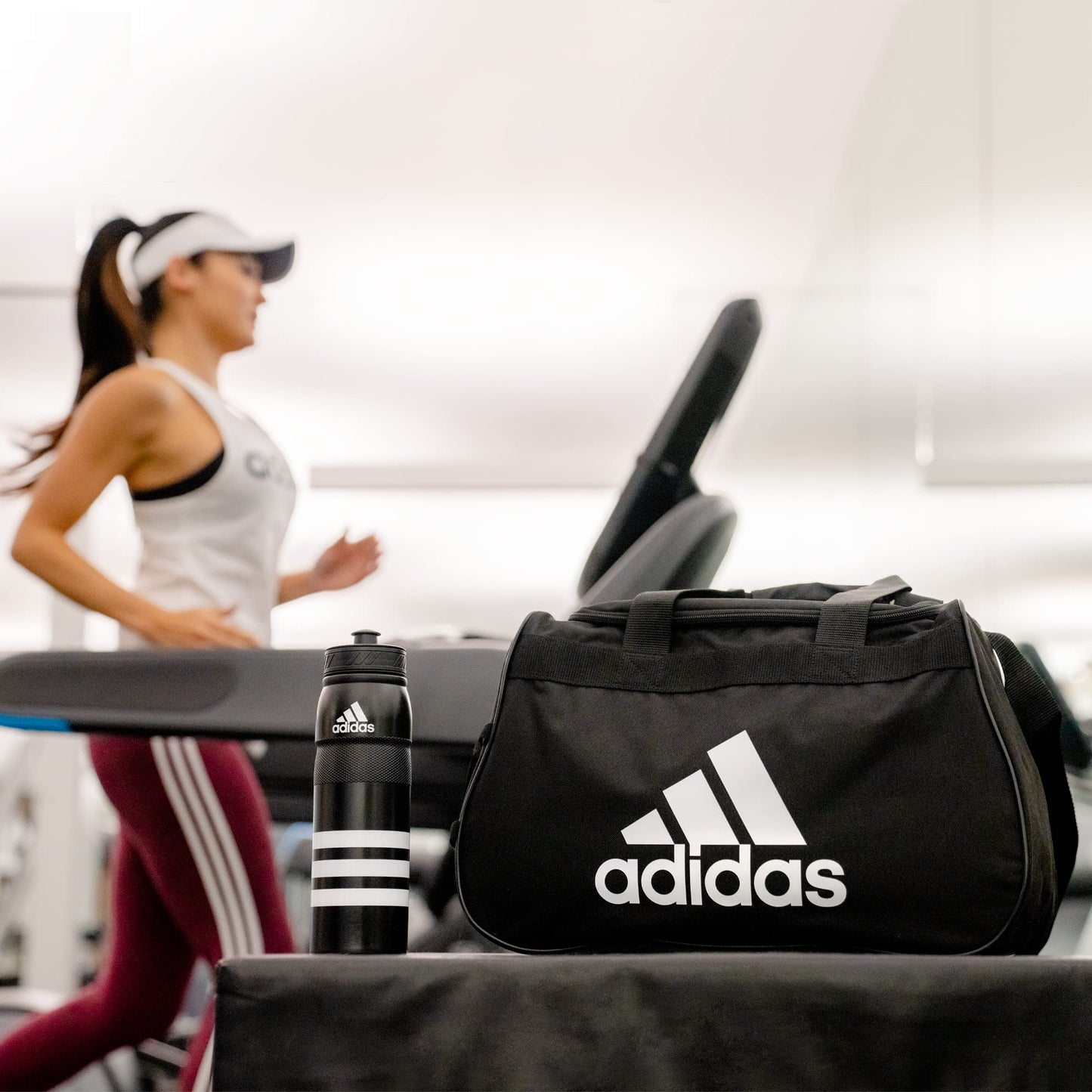adidas Diablo Small Duffel, Sports Duffle Gym Bags for Men or Women, Black, One Size