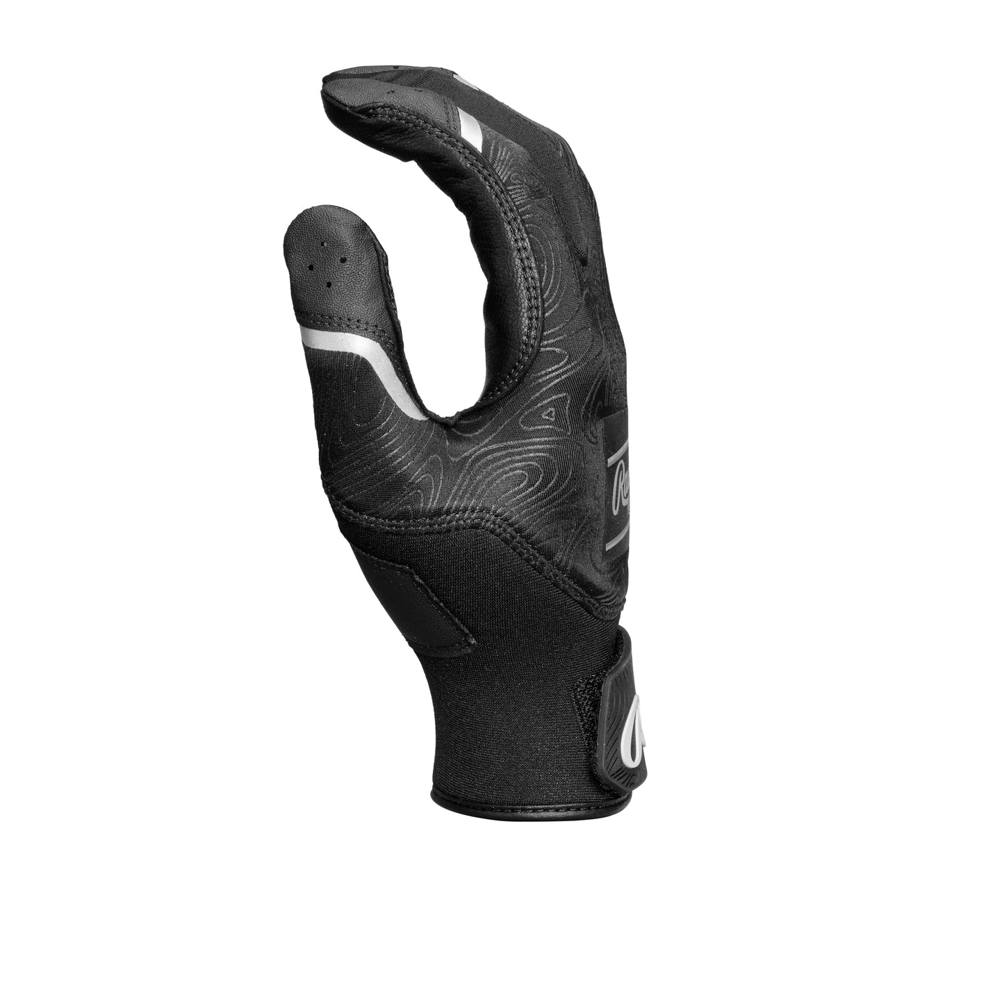 Rawlings | Adult Clout Baseball Batting Gloves | Black/Black | MED