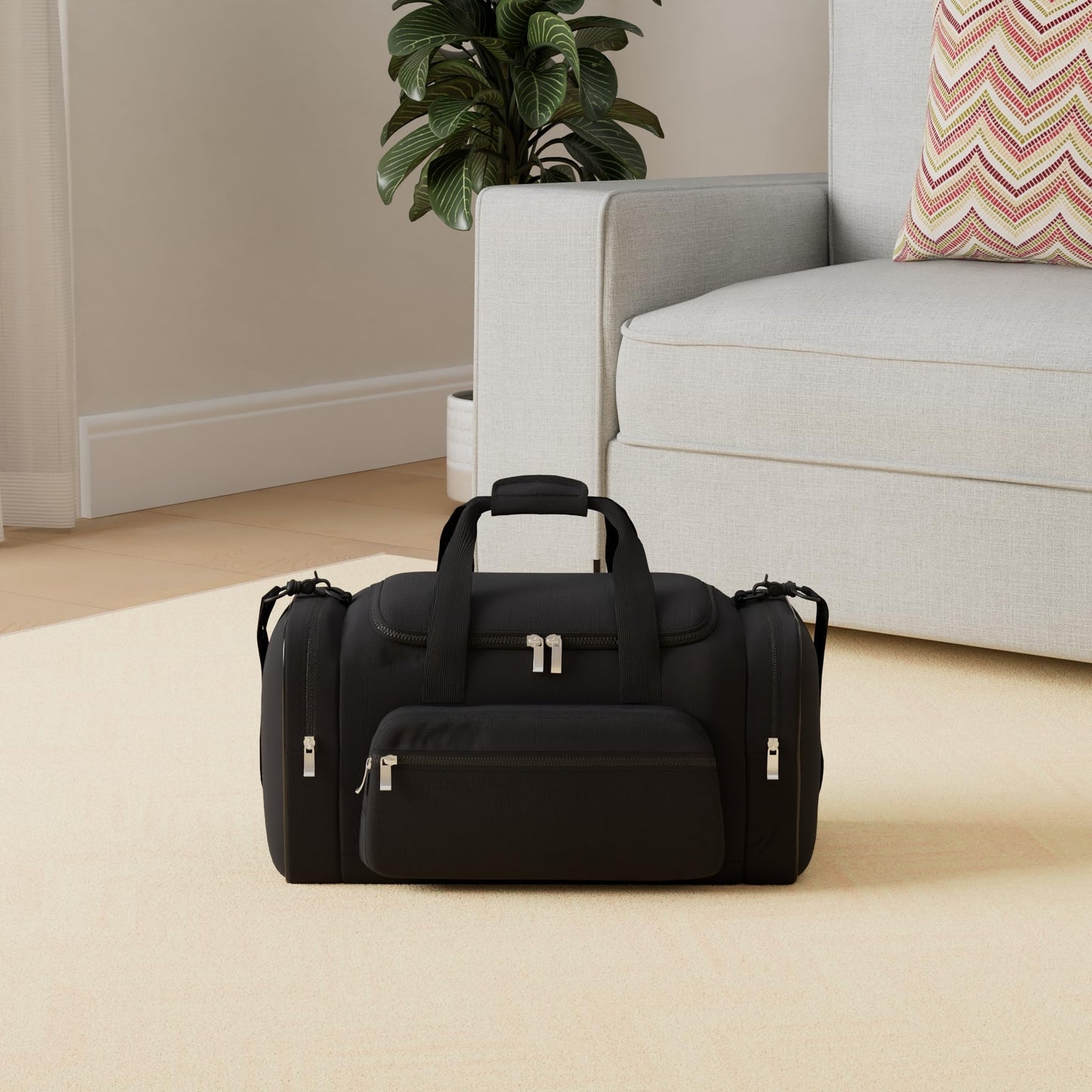 YoKelly Sports Duffel Bag 20 inch for Travel Gym - Black