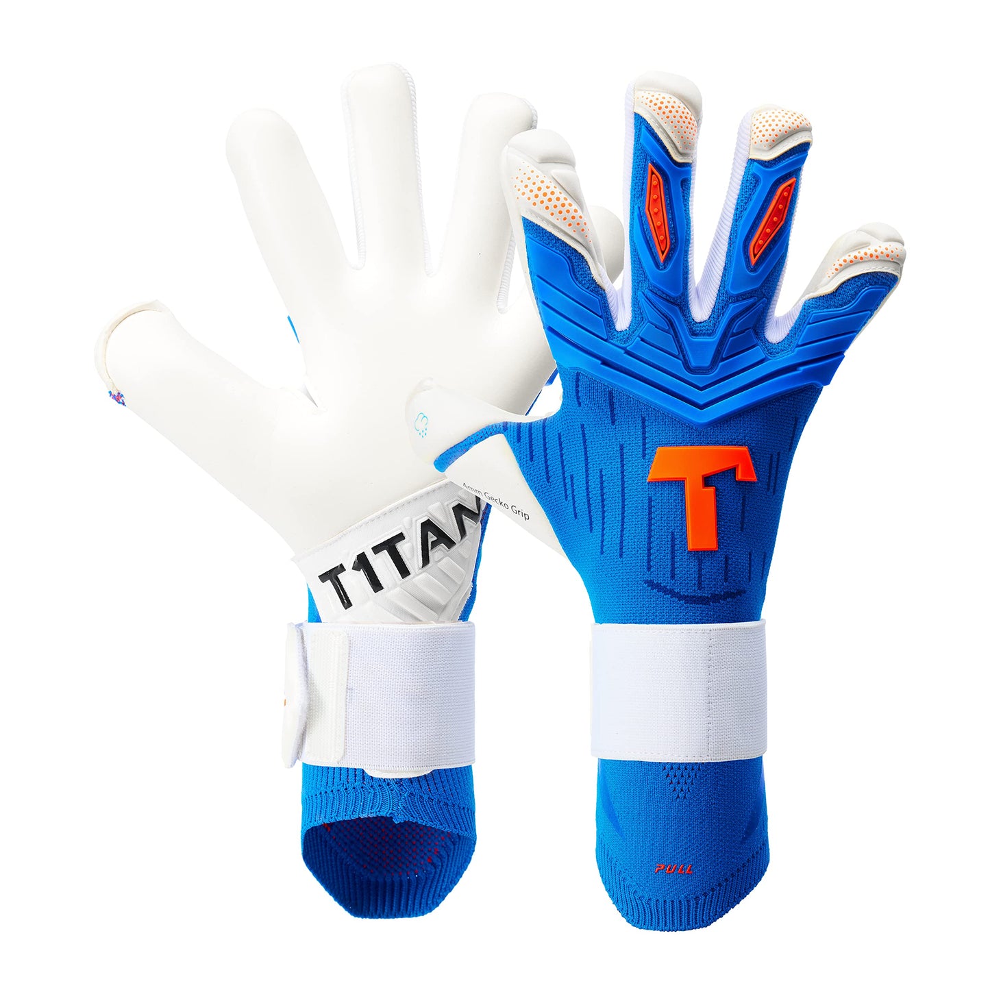 T1TAN Alien Gravity Blue 2.0 - Soccer Goalie Gloves - Mixed Cut and 4mm Gecko Grip - Size 9